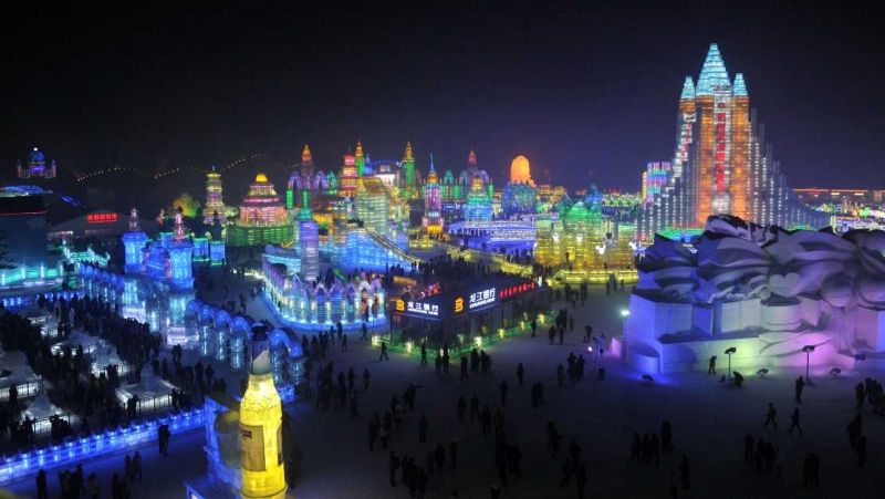 世界三大冰雪祭之一-哈爾濱冰雕(圖片來源:雄獅旅遊)
