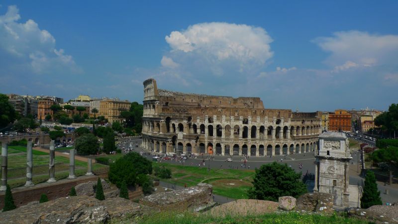 古羅馬建築的重要遺跡，競技場，充份展現羅馬人對於拱圈的智慧、技術、美學。(攝影/林芳怡)
