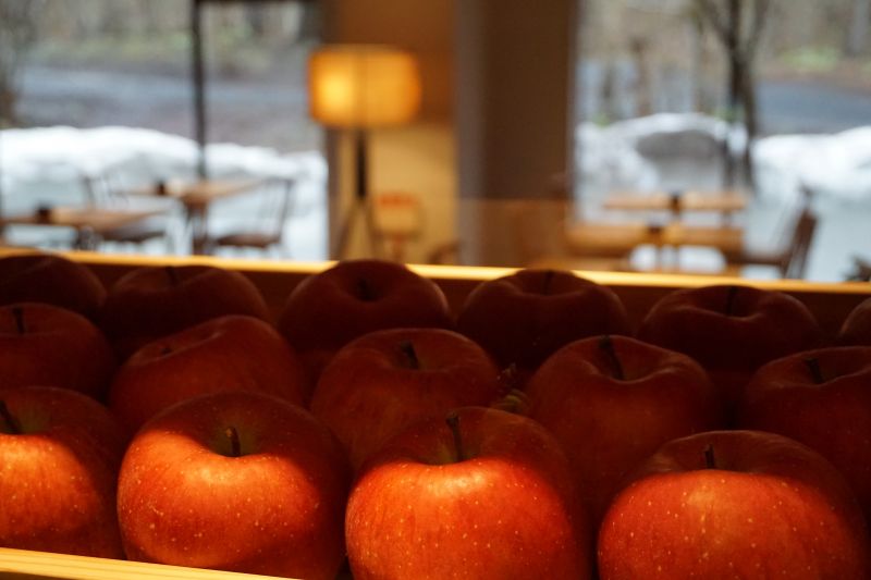 在青森蘋果廚房裡，一天會用上百來顆蘋果入菜。（圖：林芳如攝）