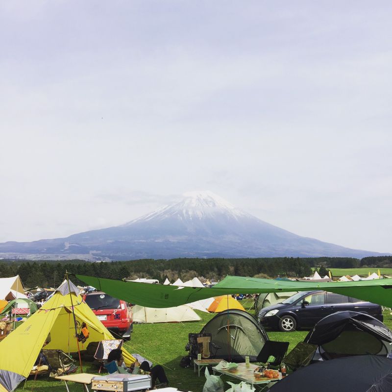 才剛參加日本今年的GO OUT JAMBOREE露營活動，富士山的美景讓Hsin Fan難以忘懷。（Hsin Fan提供）