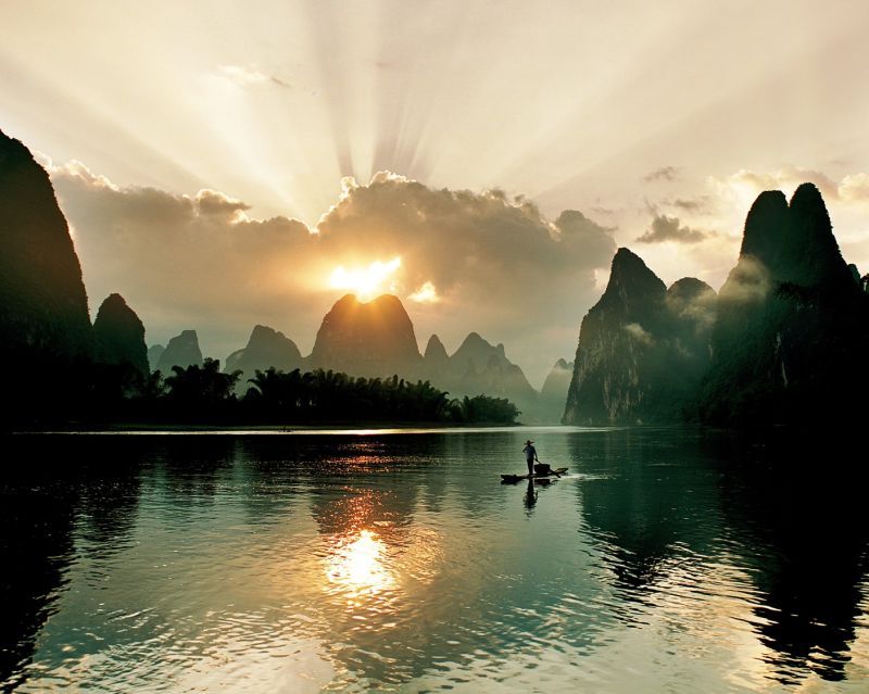 桂林灕江日出美景。(圖片:廣西旅遊發展委員會提供)