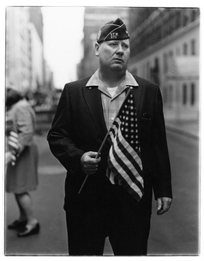 Veteran with a flag, N.Y.C. 1971 via https://fraenkelgallery.com