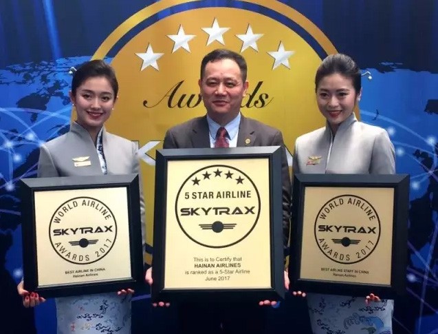 海航同時獲評「中國最佳航空公司」與「中國最佳員工服務」兩項殊榮（圖片由海南航空提供）