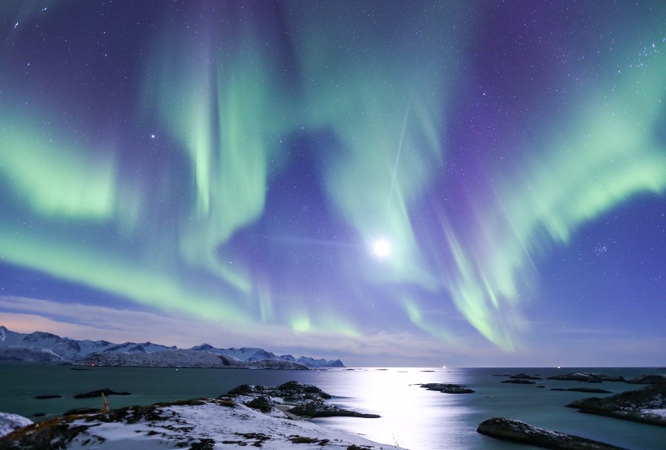 挪威索馬洛伊（Sommarøy）所攝的極光海。（Photo | 貝琪梨 ）
