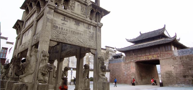 徽州古城內的八角牌樓歷史絕無僅有 圖片來源：安徽省旅遊局