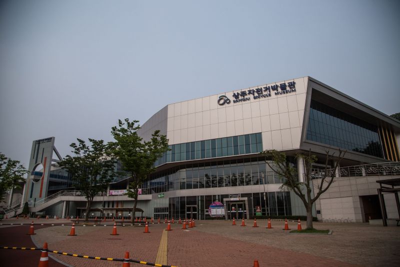 尚州自行車博物館。韓國的第一部自行車就存放在這裡。(賴維屏提供)