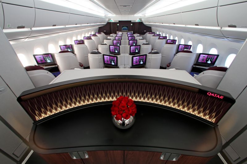 卡達航空A350 XWB內裝設計（圖片來源：翻攝自The Design Air）