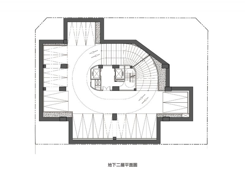 地下二層平面圖；圖片提供：陳傳宗建築師事務所