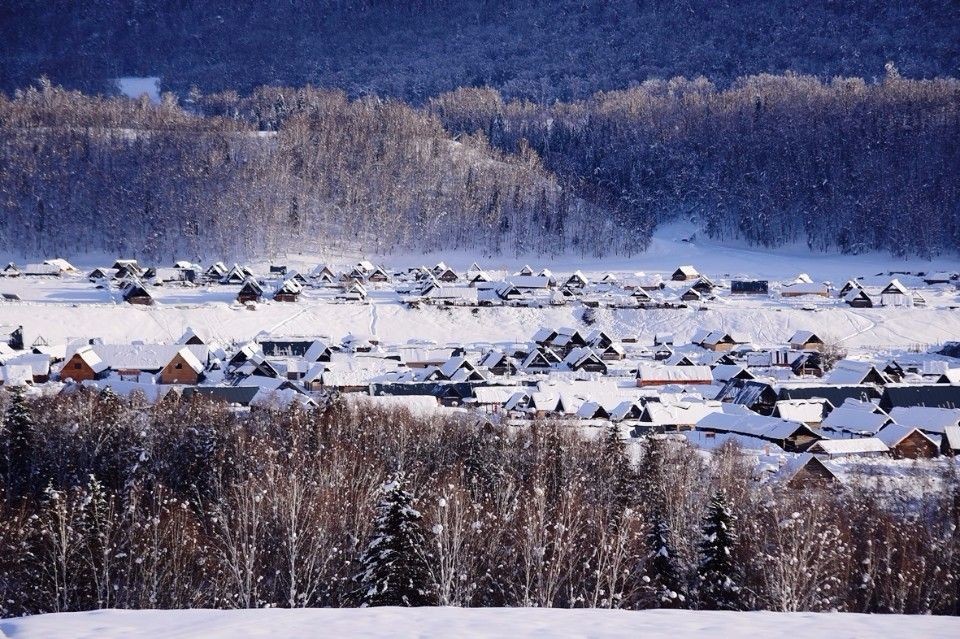 冬季禾木村成為一片白色美麗境界。(圖:欣傳媒)