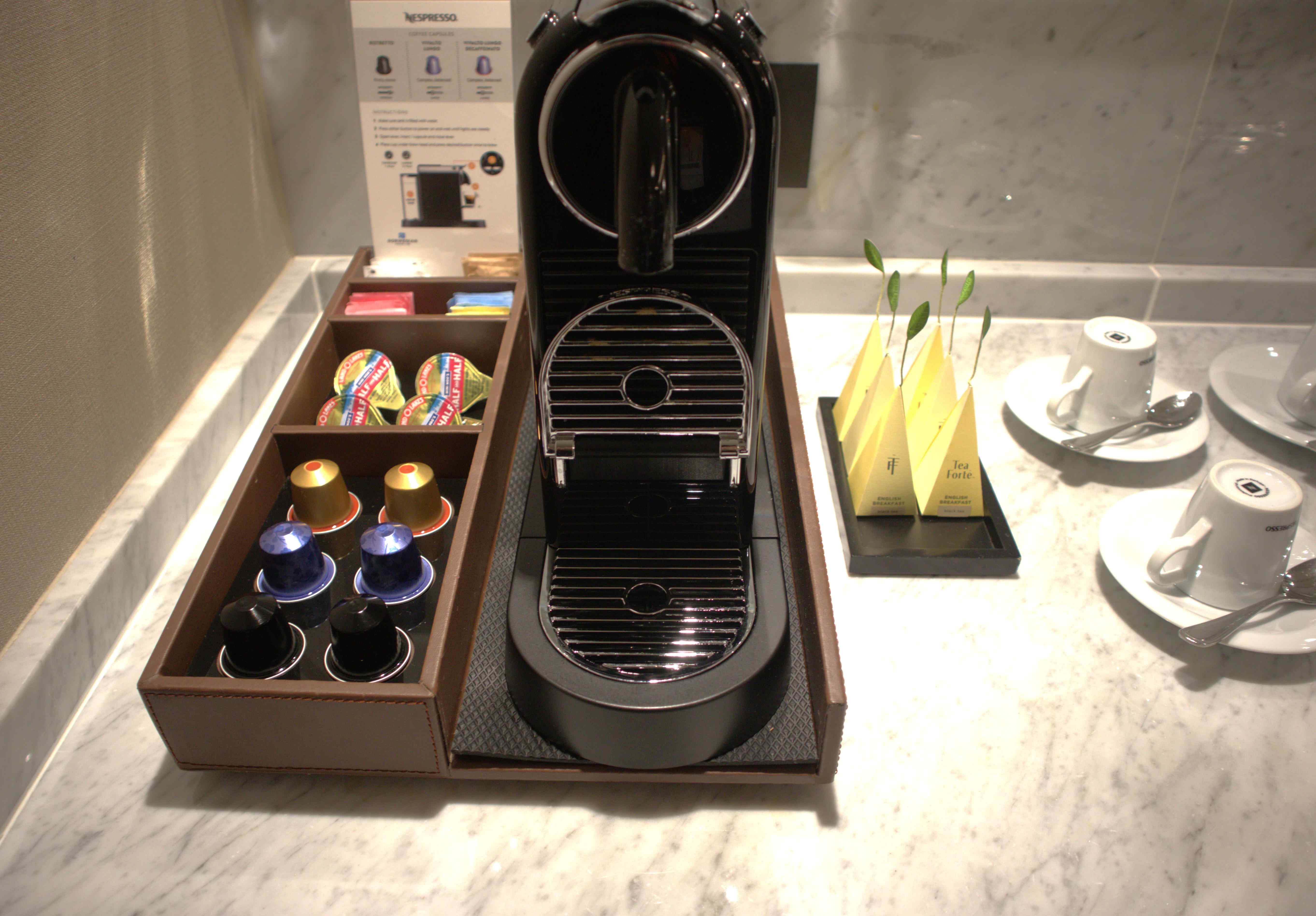 套房提供Nespresso咖啡機。圖片來源｜蘇祐萱攝影